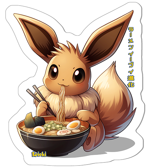 Ramen Eeveelution - Sticker