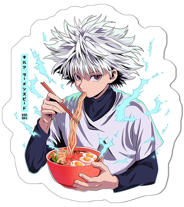 Killua Ramen Speed - Sticker