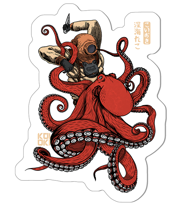 Deep Sea Tako - Sticker