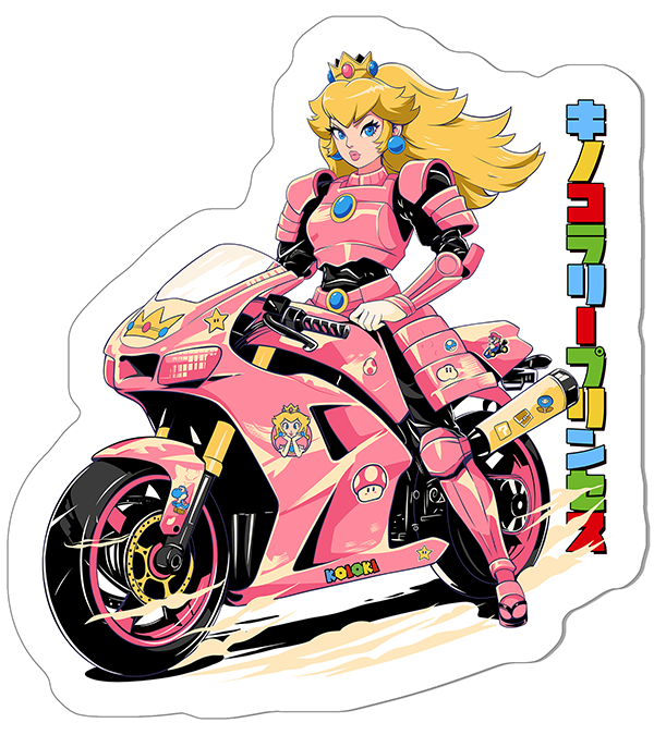 Mushroom Rally Princess - Sticker