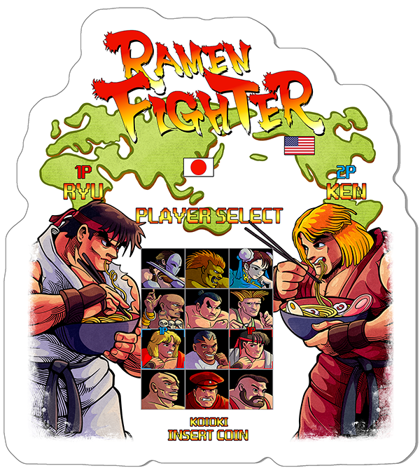 Ramen Fighter - Sticker