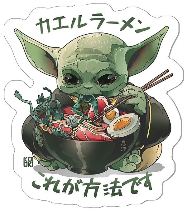 Frog Ramen, This is The Way. - Sticker