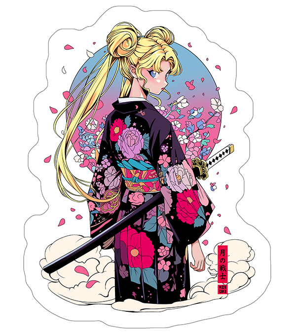 Crescent Moon Warrior - Sticker