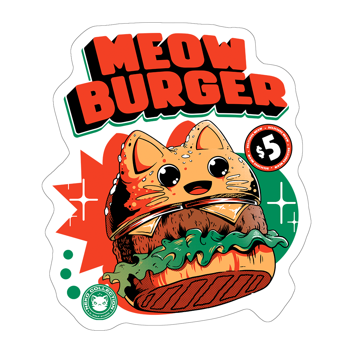 Neko Burger - Sticker