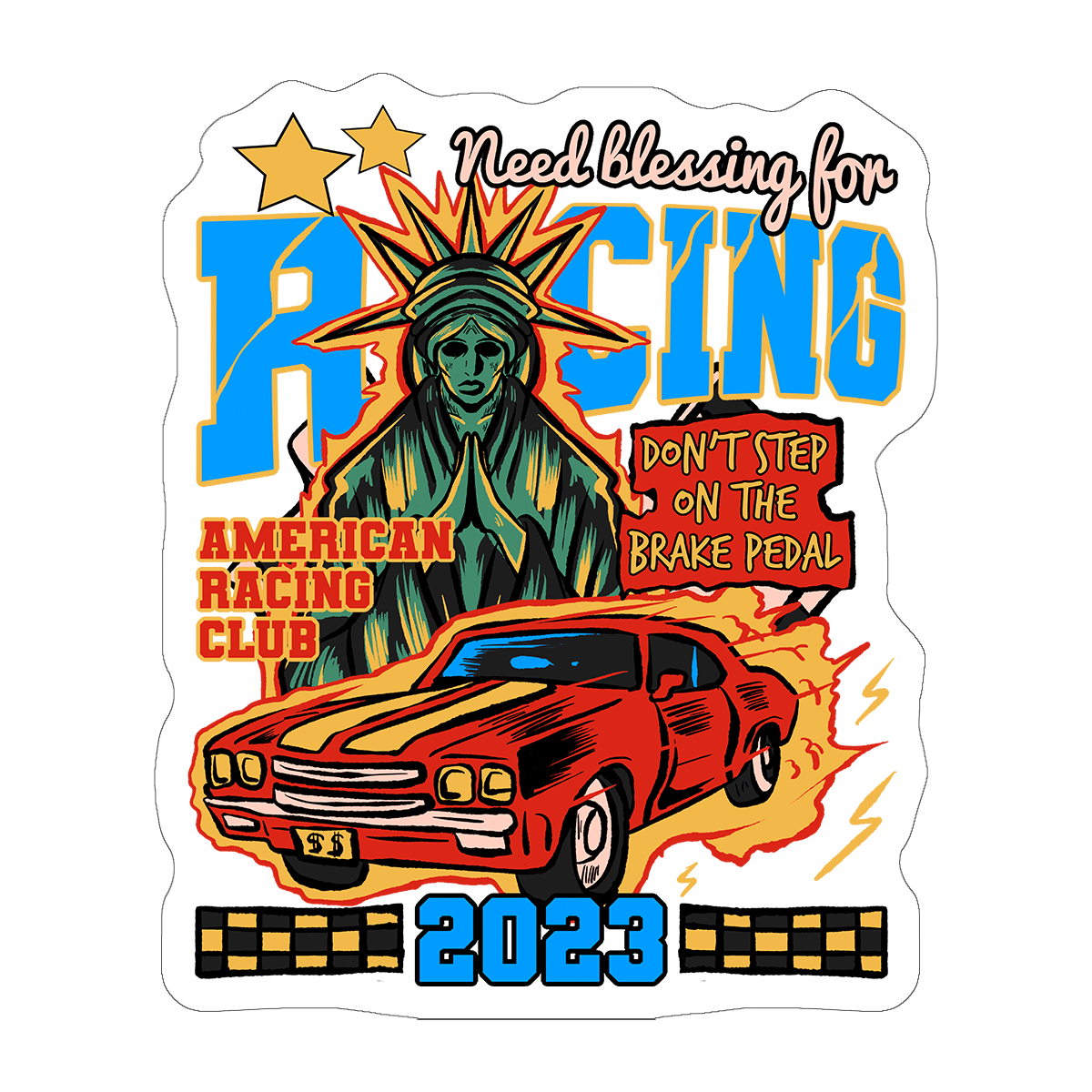 Racing liberty - Sticker