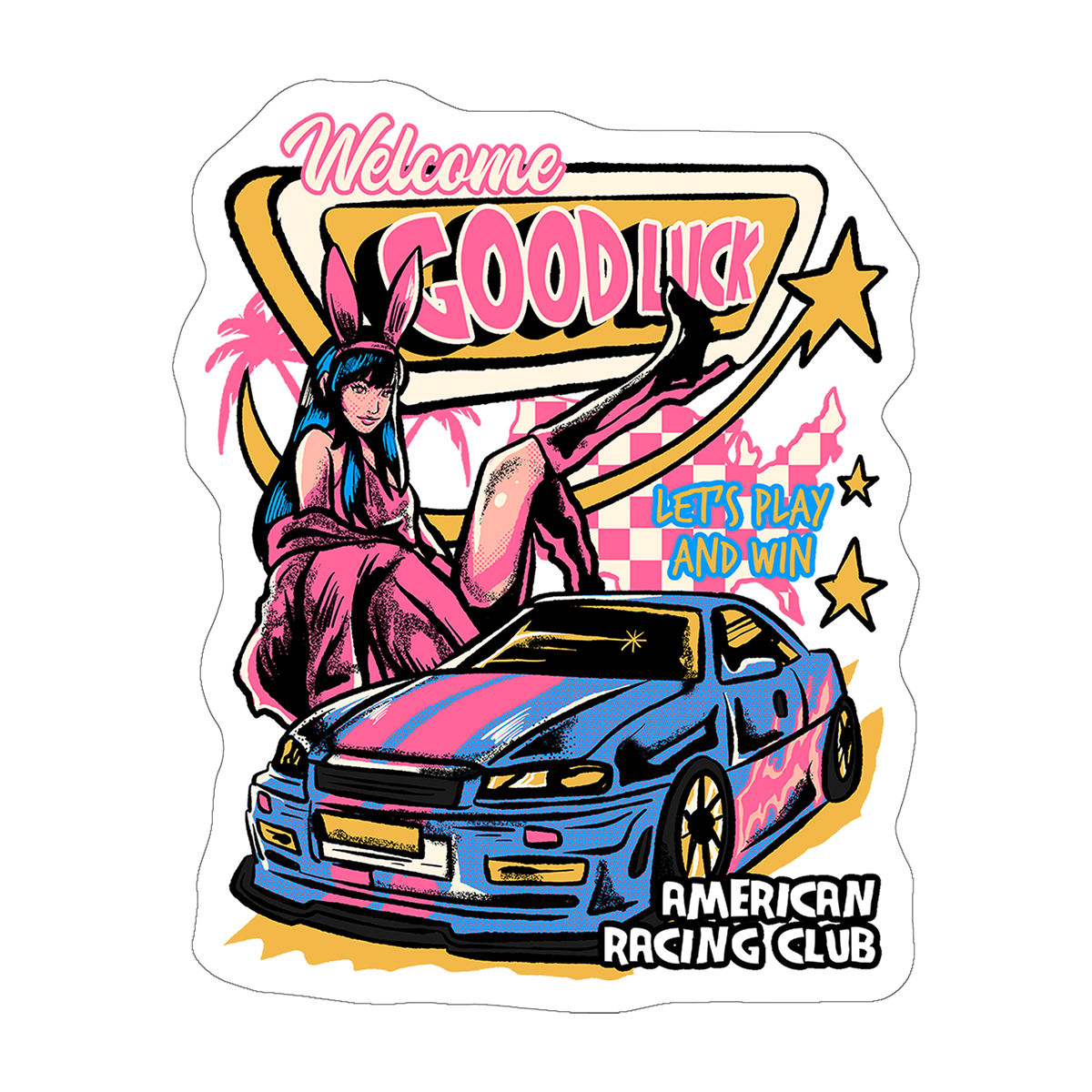 American racing - Sticker
